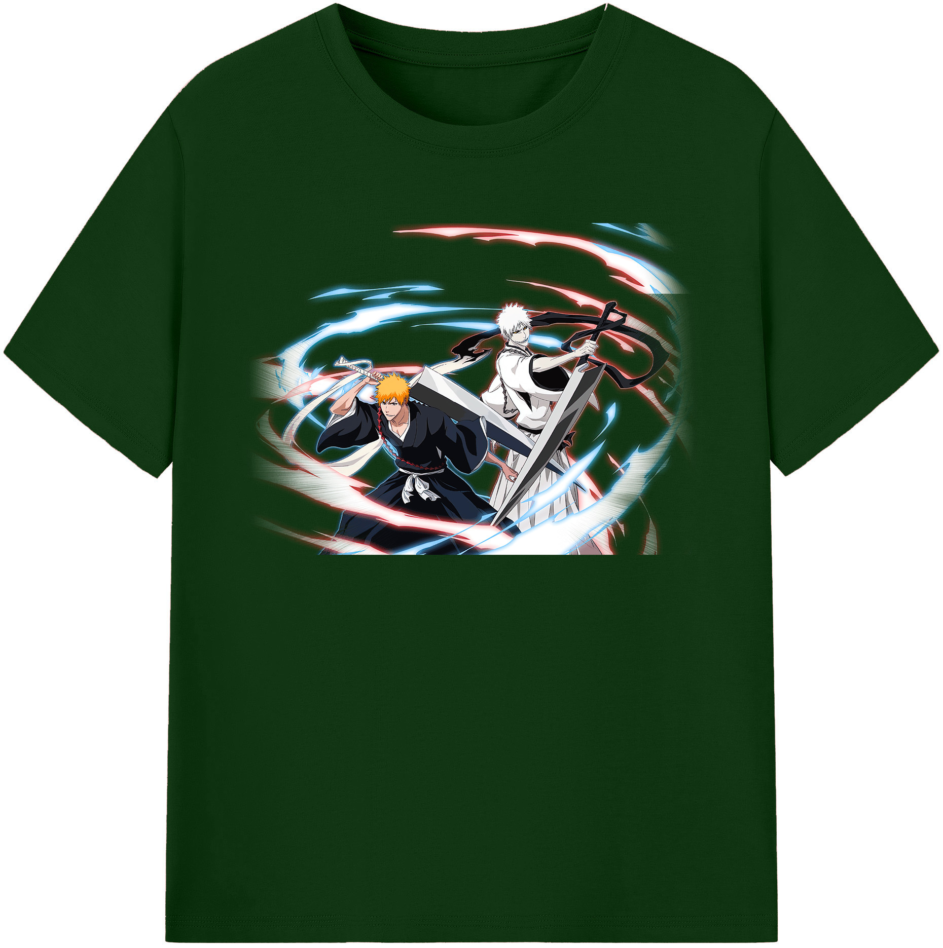 （画像用） ブリーチ 黒崎一護（くろさき いちご）BLEACH Kurosaki Ichigo 綿100％半袖Tシャツ（フロントプリント）